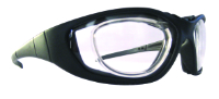 BANDIT III SAFETY GLASSES LINKS BLACK WITH CLEAR ANTIFOG LENS